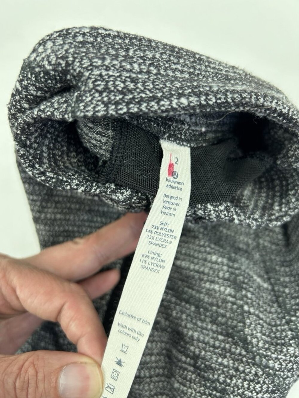 Lululemon Define Jacket Heathered Black White Full Zip Size 2 - Picture 6 of 9